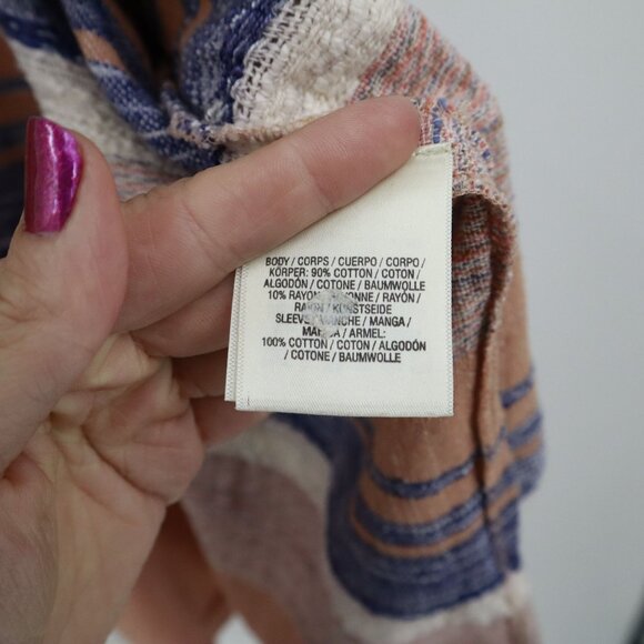 Elevenses Shoreline Kimono Cardigan Womens XS/S Peach Boho Western Beach Coastal - Picture 4 of 16